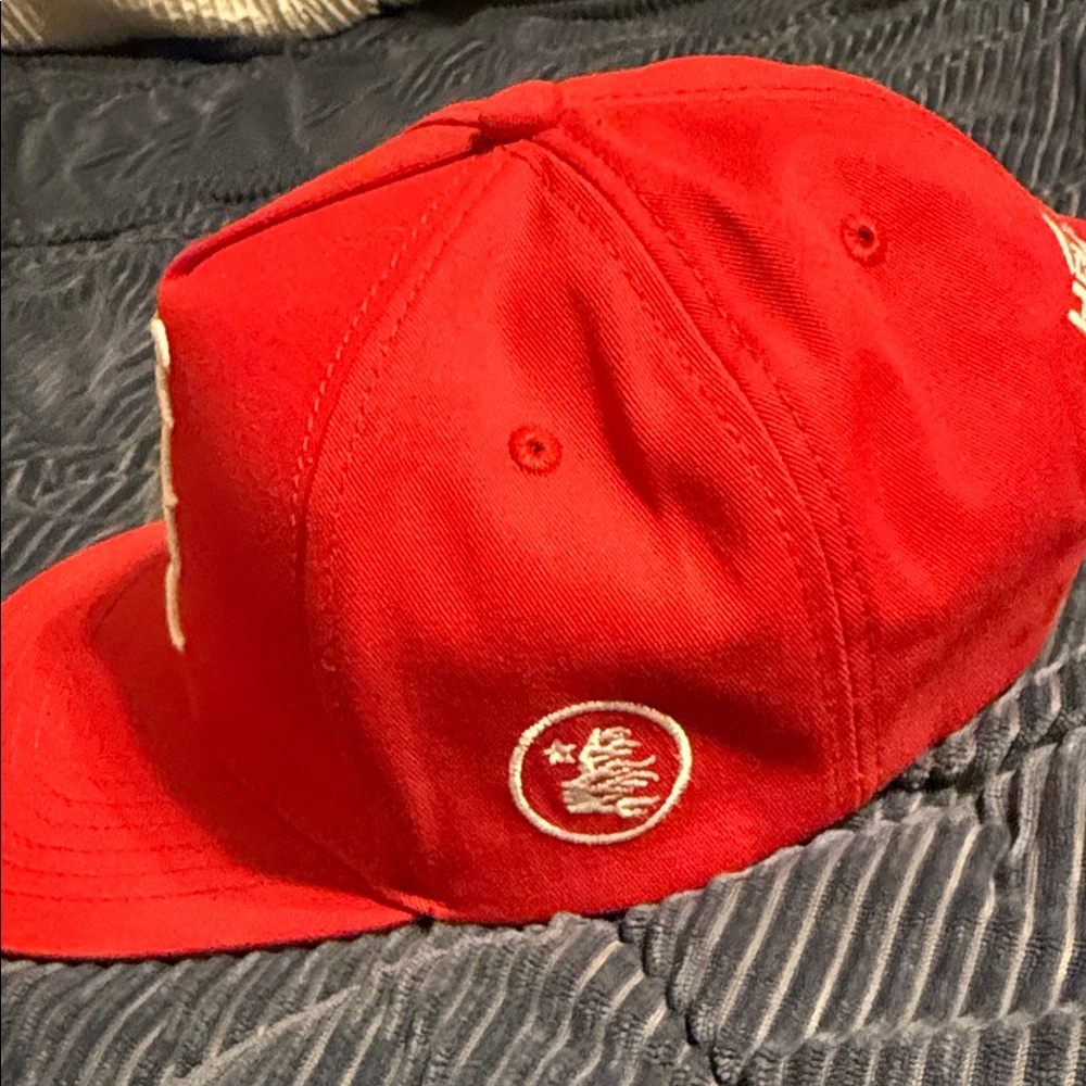 Red Hellstar Baseball Cap With White Embroidery B… - image 2